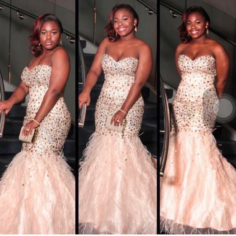 Pink Mermaid Floor Length Prom Dress Pretty Prom Dress Classic Evening Dress  Y647 main image 1